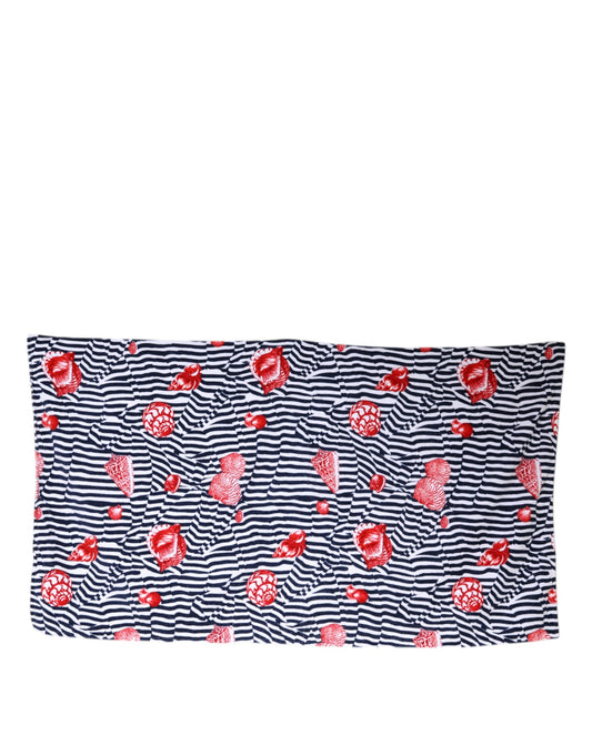 Dolce & Gabbana Serviette de Plage Multicolore à Rayures Coquillages