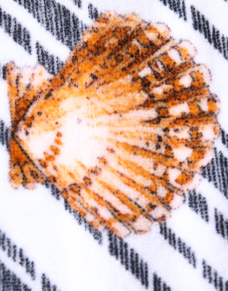 Dolce & Gabbana Multicolor Stripes Seashells Beach Towel