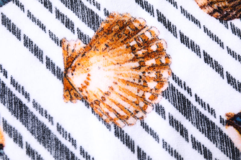 Dolce & Gabbana Multicolor Stripes Seashells Beach Towel