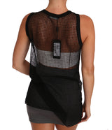 T-shirt Dolce &amp; Gabbana en résille noire transparente