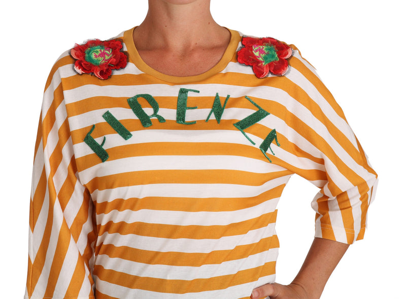 T-shirt Dolce &amp; Gabbana blanc orange FIRENZE