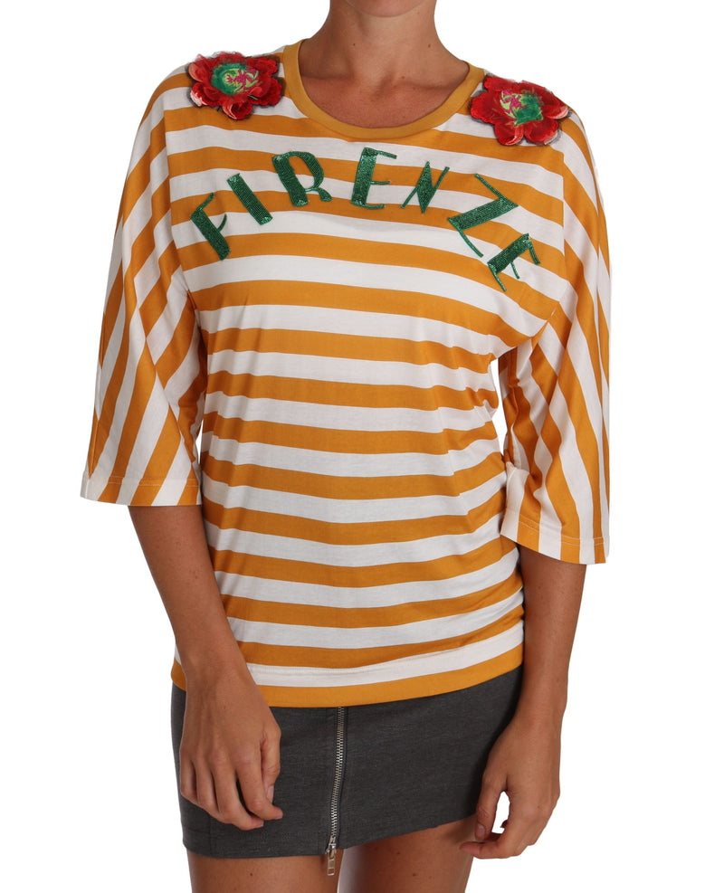 T-shirt Dolce &amp; Gabbana blanc orange FIRENZE