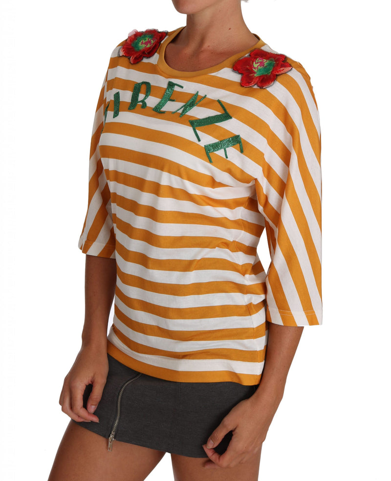 T-shirt Dolce &amp; Gabbana blanc orange FIRENZE