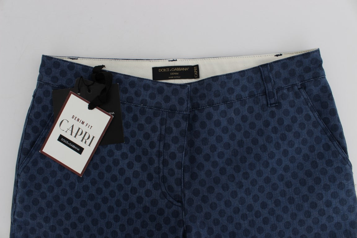 Jeans Capri à pois stretch Dolce & Gabbana