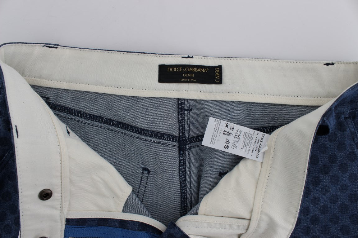 Jeans Capri à pois stretch Dolce & Gabbana
