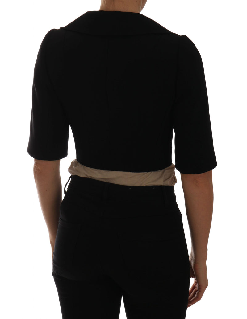 Veste blazer courte noire Dolce &amp; Gabbana