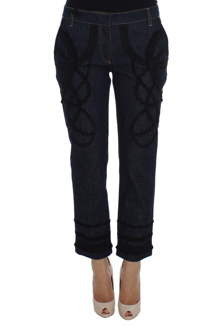 Jeans torero Capri en coton et denim bleu de Dolce &amp; Gabbana