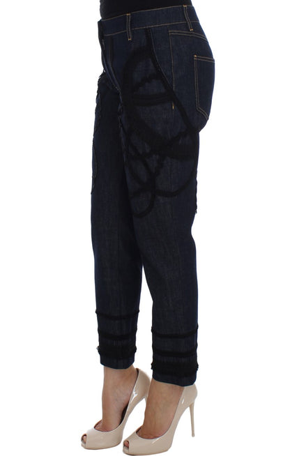 Jeans torero Capri en coton et denim bleu de Dolce & Gabbana