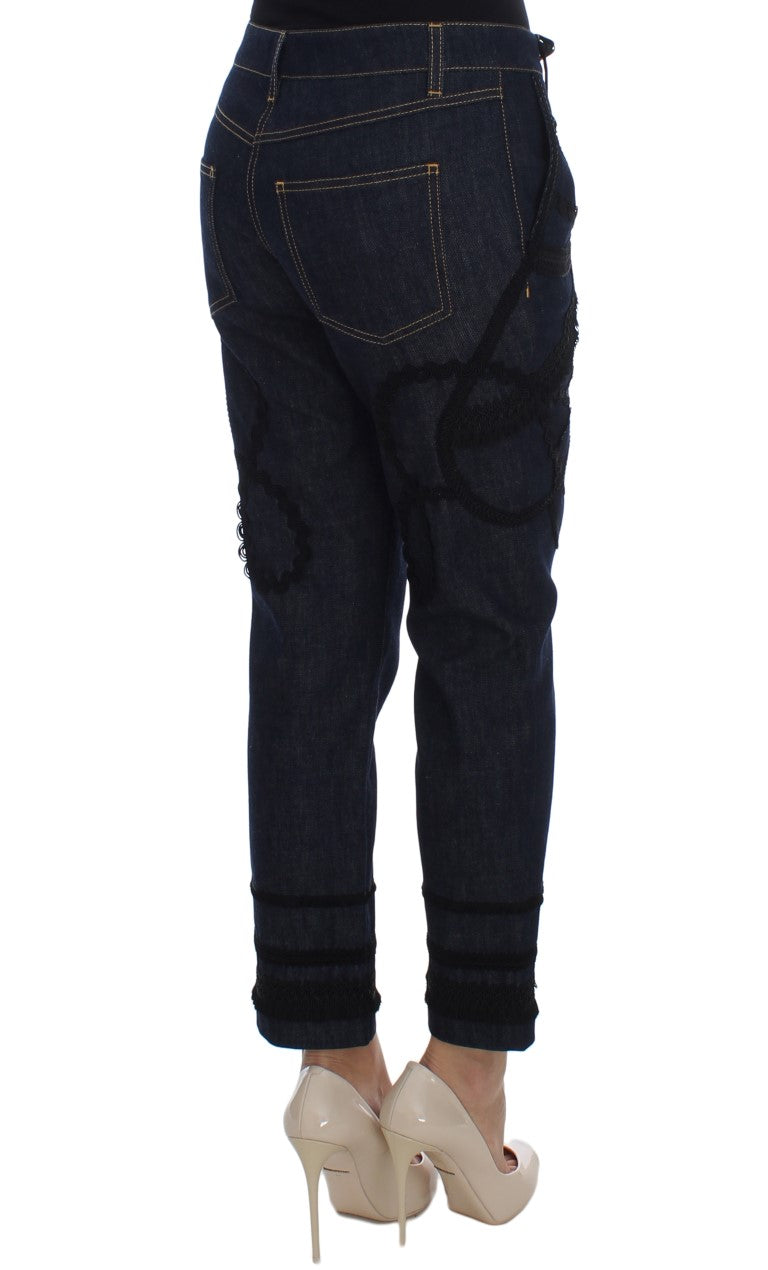 Jeans torero Capri en coton et denim bleu de Dolce & Gabbana