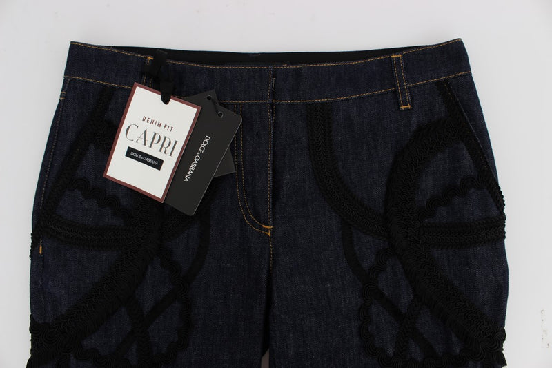 Jeans torero Capri en coton et denim bleu de Dolce &amp; Gabbana