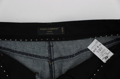 Jeans torero Capri en coton et denim bleu de Dolce & Gabbana