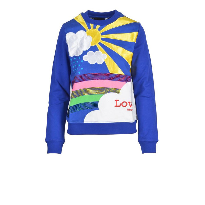 Love Moschino Blue Cotton Sweater for Women - Stylish & Comfortable