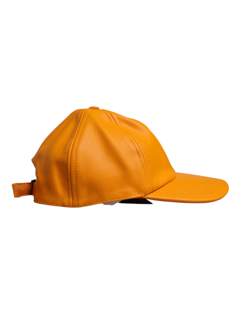 Casquette de baseball 6 panneaux en coton orange Dolce & Gabbana