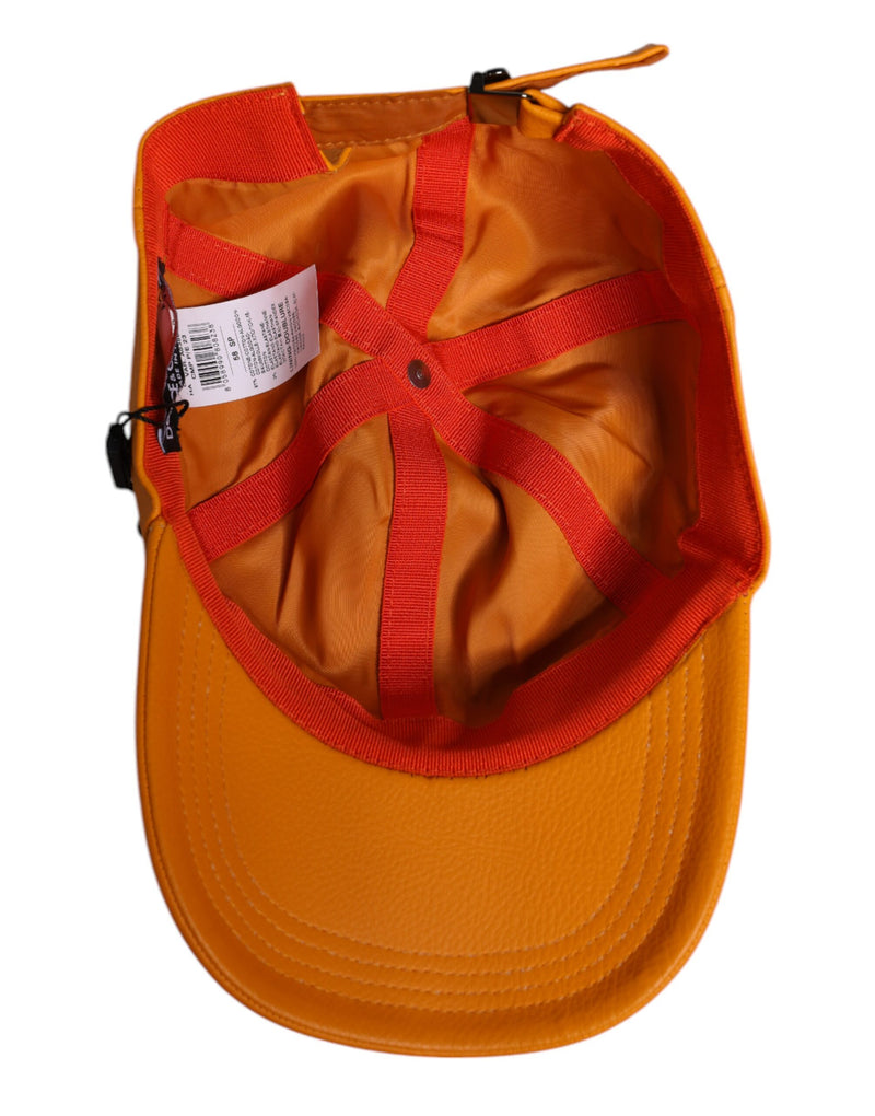 Casquette de baseball 6 panneaux en coton orange Dolce & Gabbana