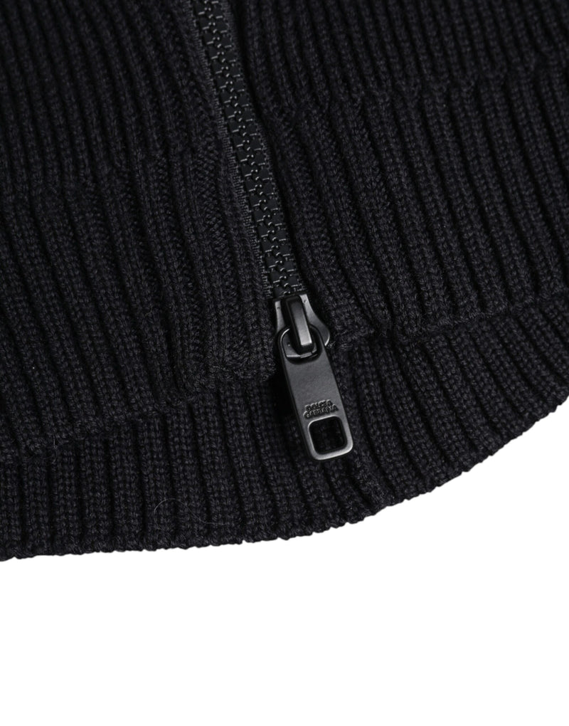 Cagoule en laine noire Dolce & Gabbana
