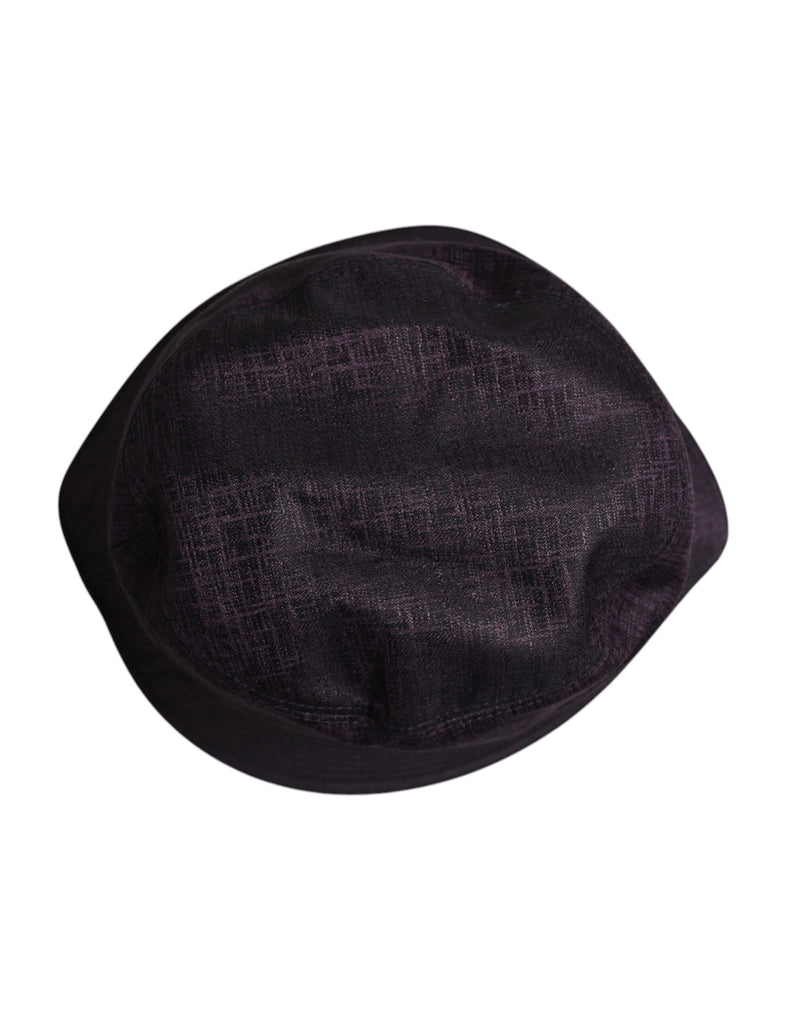 Chapeau bob en nylon noir à large bord Dolce & Gabbana