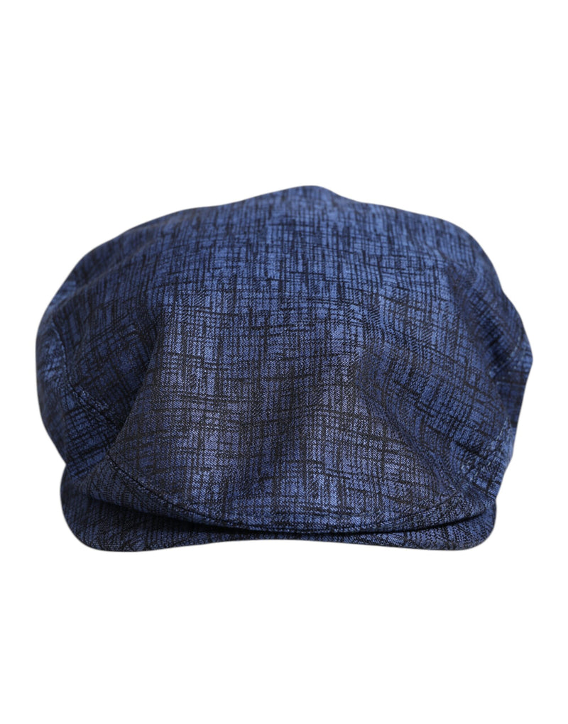 Chapeau gavroche extensible en coton bleu Dolce & Gabbana