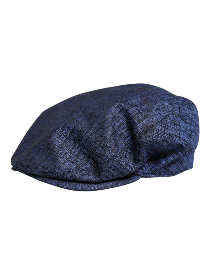 Chapeau gavroche extensible en coton bleu Dolce & Gabbana