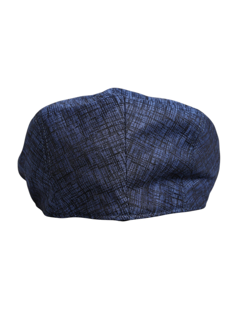 Chapeau gavroche extensible en coton bleu Dolce & Gabbana