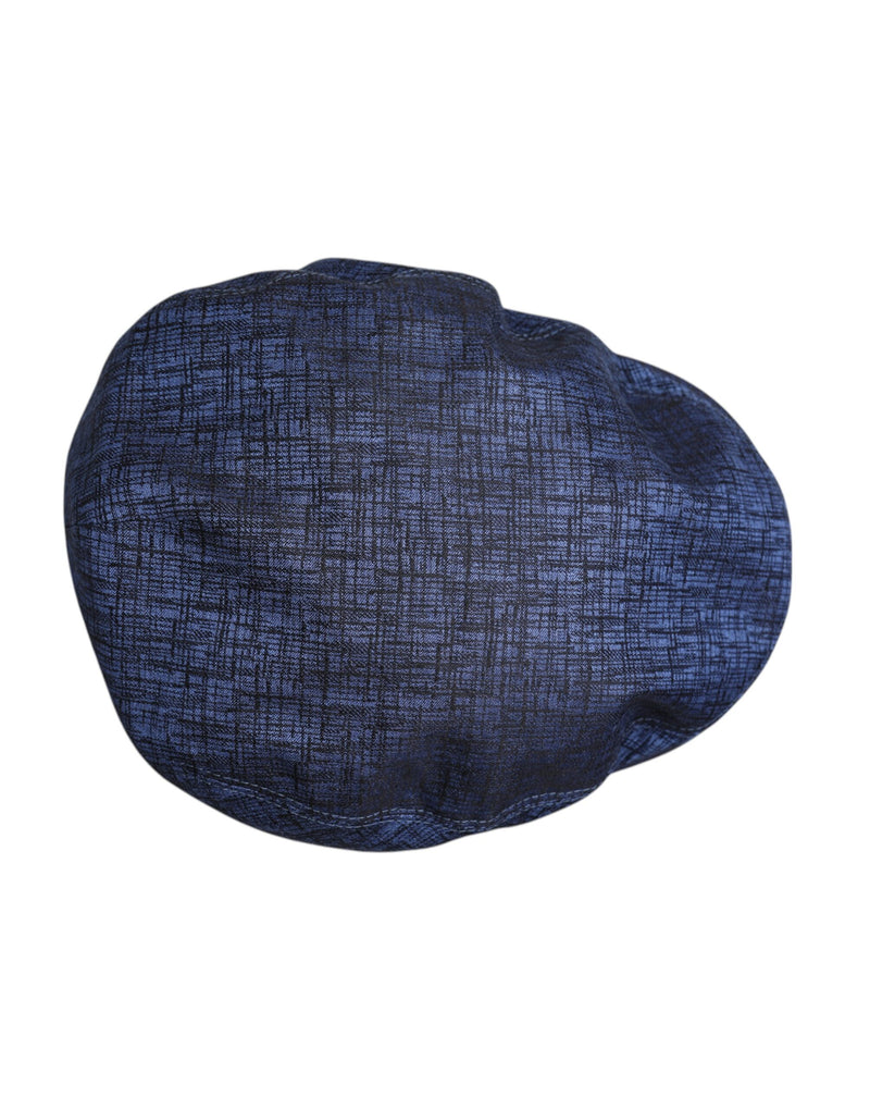Chapeau gavroche extensible en coton bleu Dolce & Gabbana