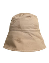 Casquette bob en coton beige avec logo monogramme Dolce & Gabbana