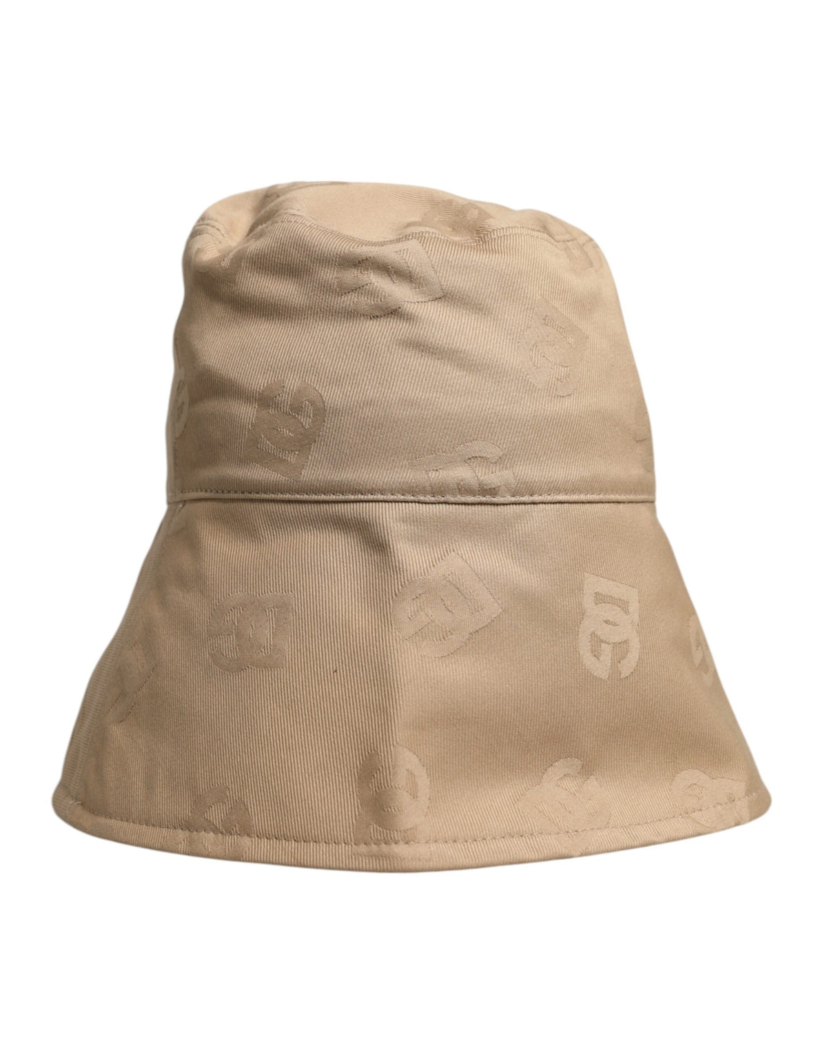 Casquette bob en coton beige avec logo monogramme Dolce & Gabbana