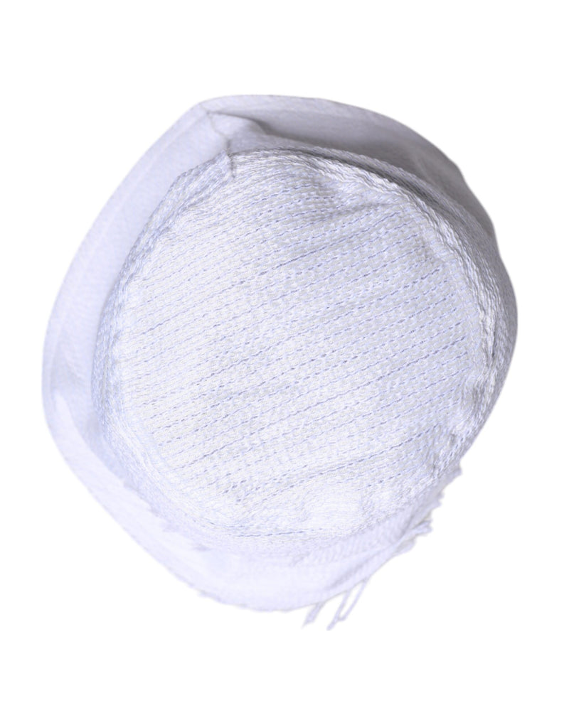 Chapeau seau à large bord en polyester blanc Dolce & Gabbana