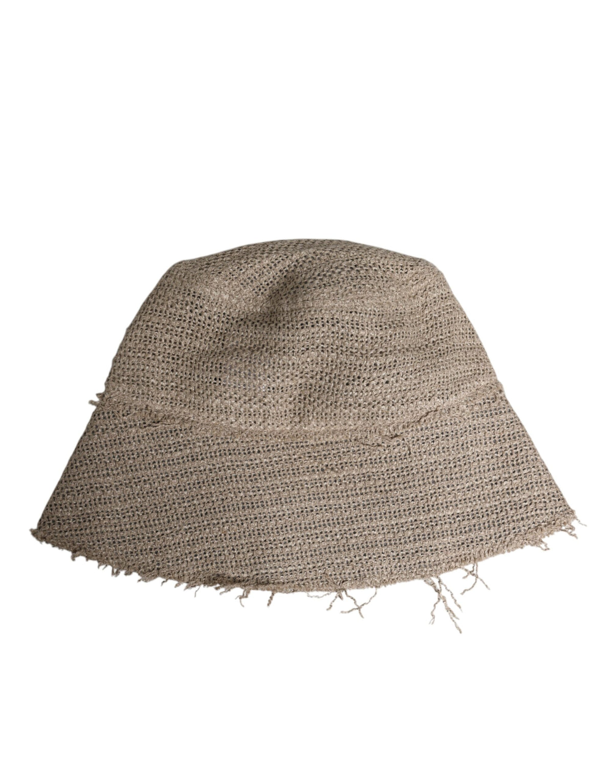 Chapeau seau à large bord en lin beige Dolce & Gabbana