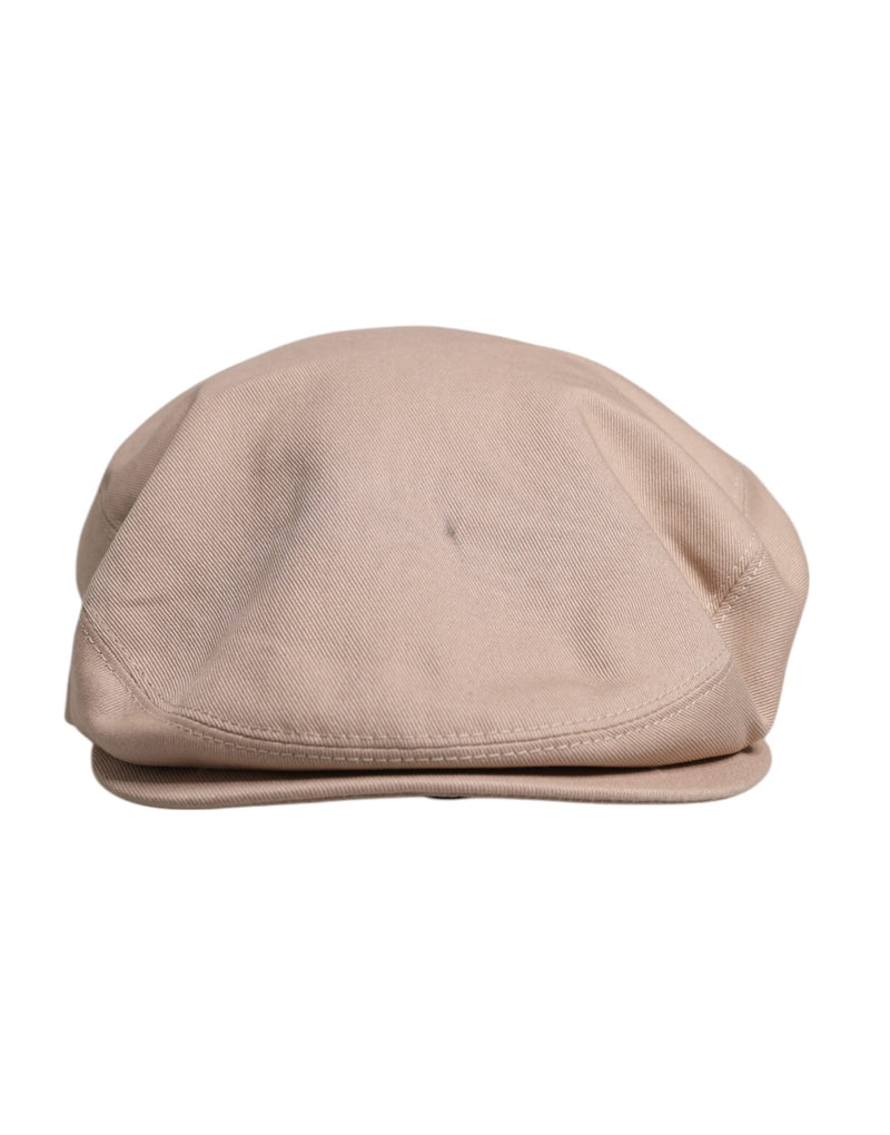 Dolce & Gabbana Chapeau Newsboy Capello Cabbie en coton beige