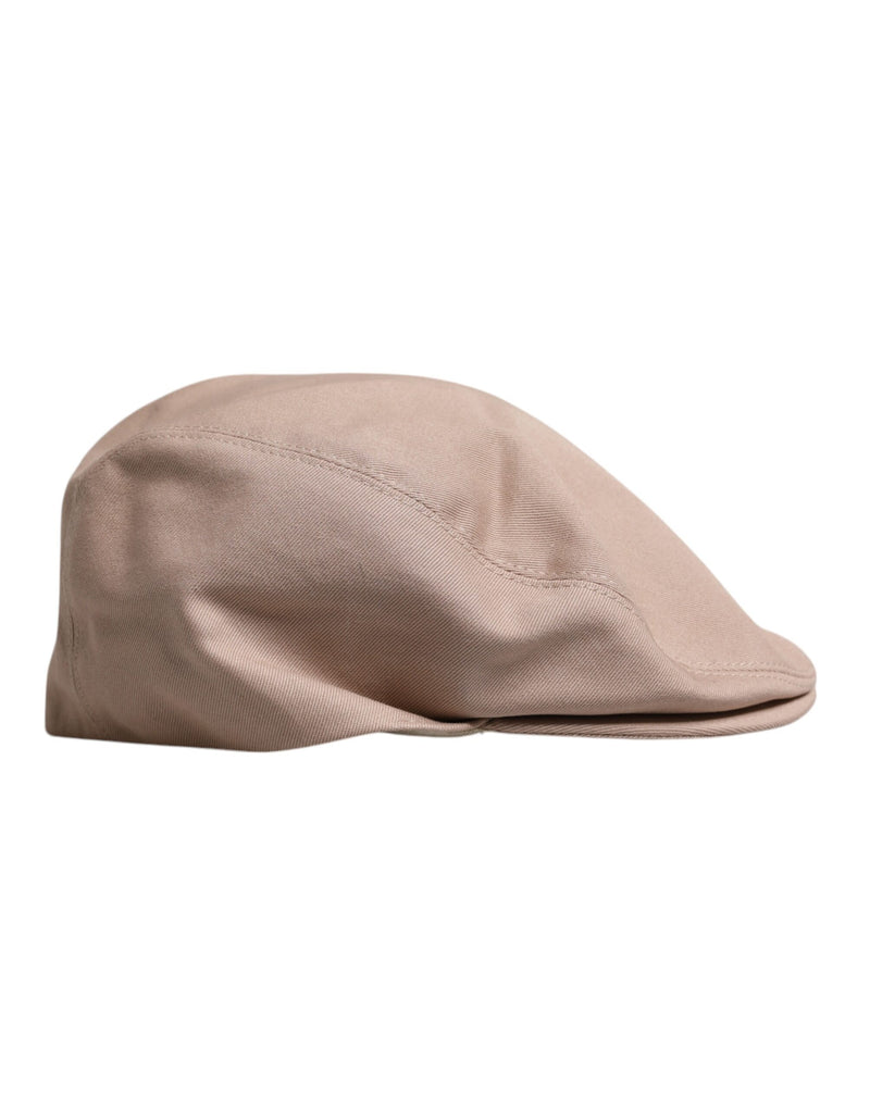 Dolce & Gabbana Chapeau Newsboy Capello Cabbie en coton beige