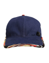 Casquette de baseball 6 panneaux en coton bleu Dolce & Gabbana