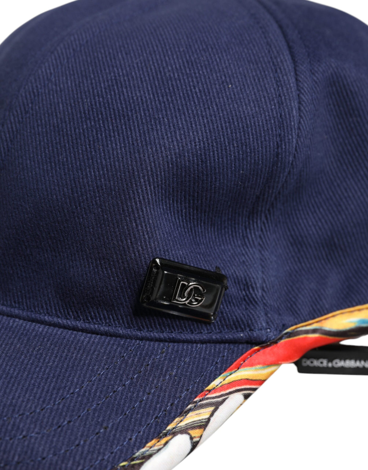 Casquette de baseball 6 panneaux en coton bleu Dolce & Gabbana