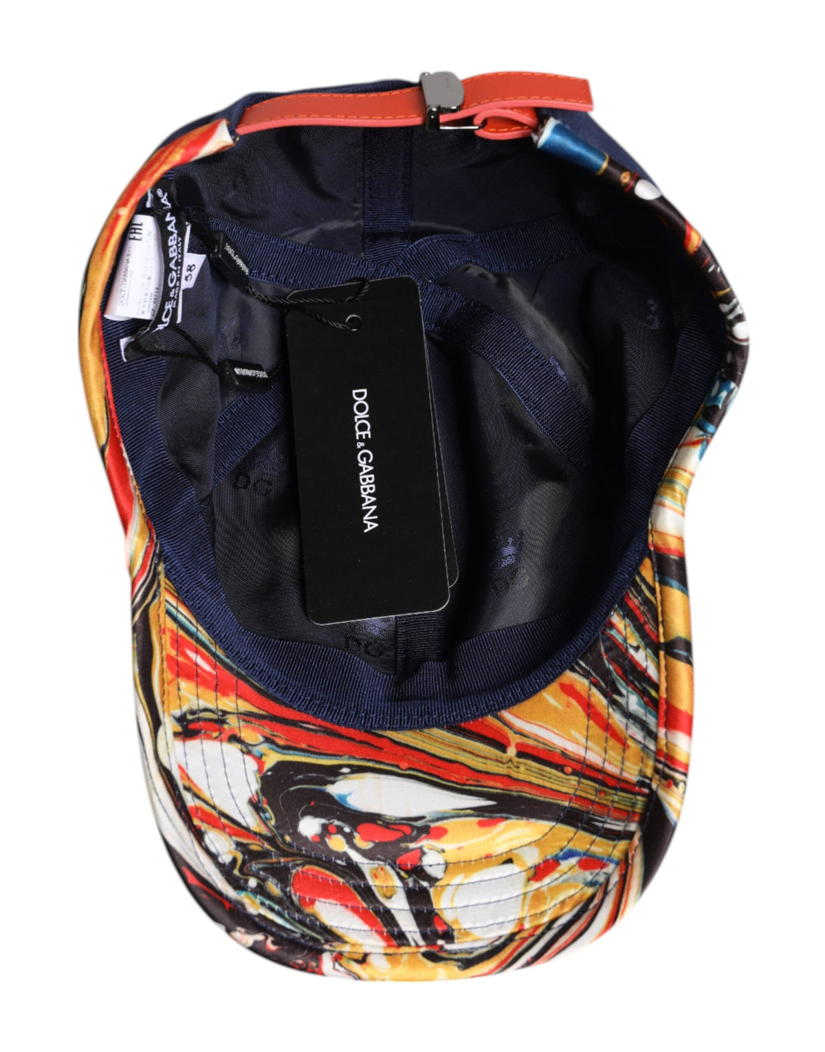 Casquette de baseball 6 panneaux en coton bleu Dolce & Gabbana