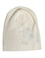 Bonnet tricoté en laine mélangée beige Dolce & Gabbana