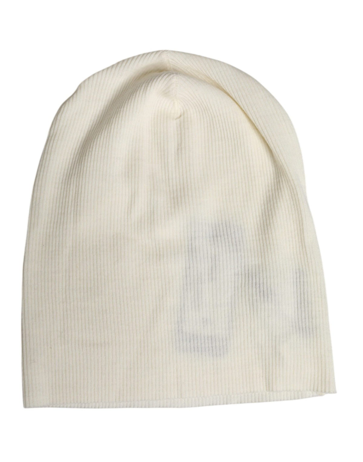 Bonnet tricoté en laine mélangée beige Dolce & Gabbana