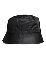 Bob à large bord en coton noir Dolce & Gabbana