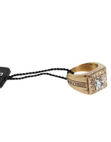 Bague Dolce & Gabbana en argent sterling 925 doré avec cristaux