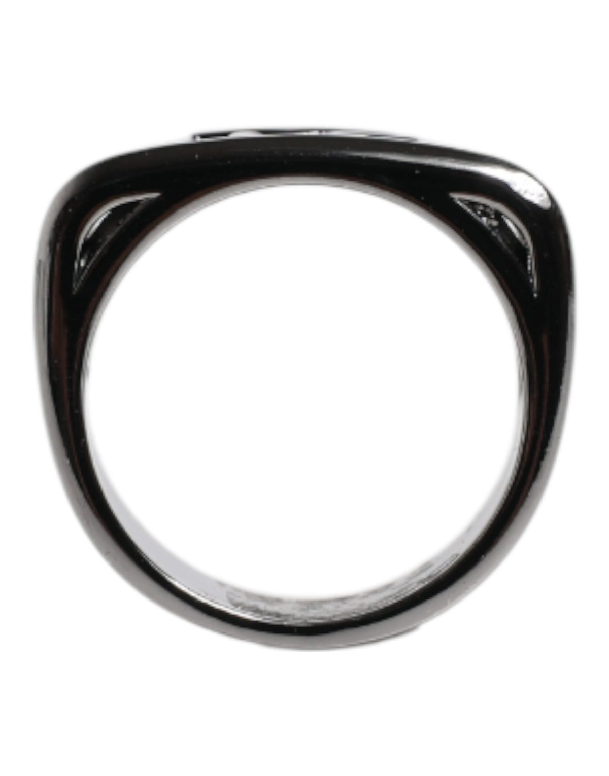 Dolce & Gabbana Bague en laiton argenté avec logo Anello DG