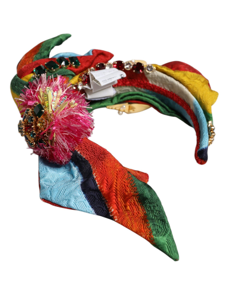 Diadème Floral Multicolore Embelli de Cristaux Dolce & Gabbana