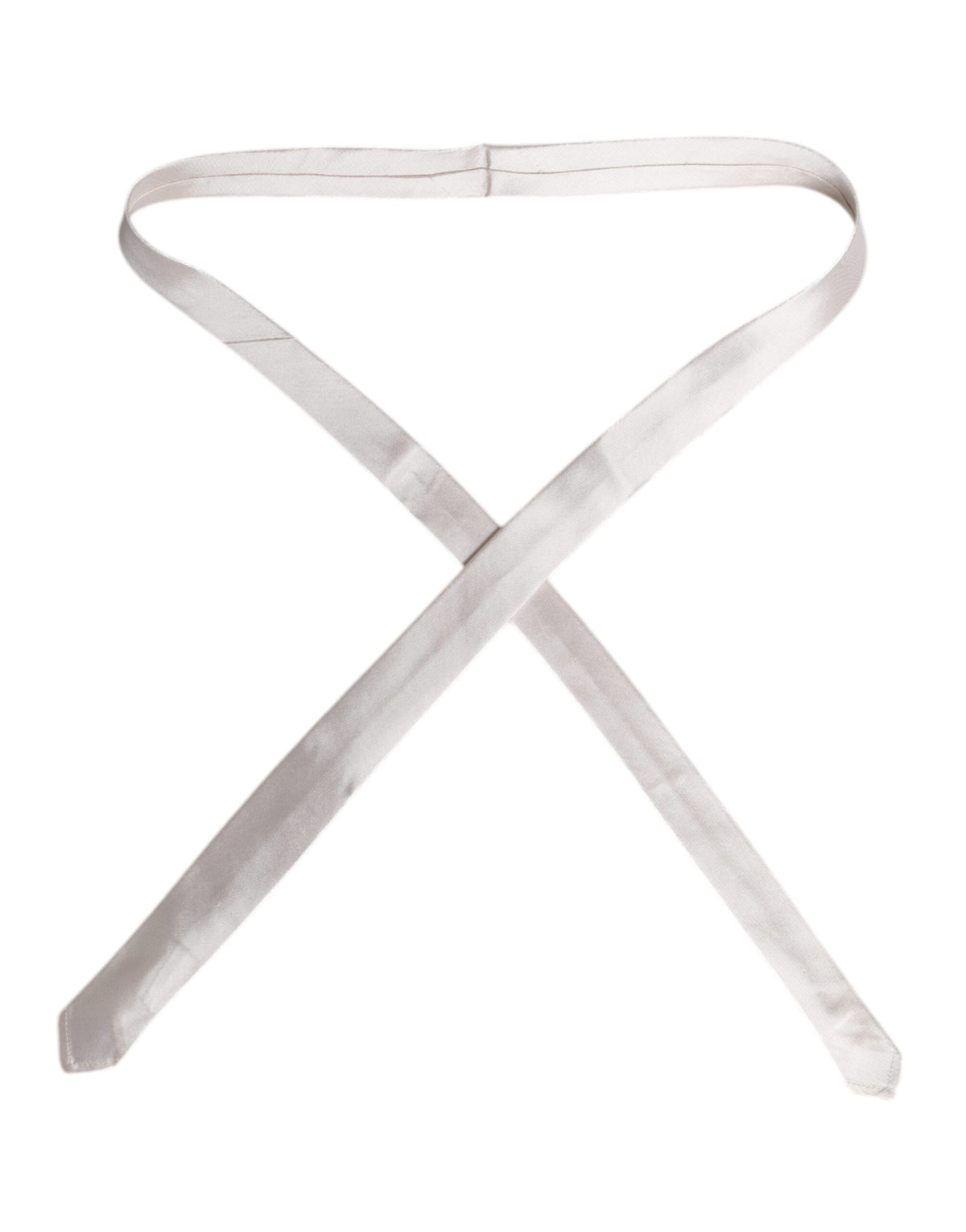 Cravate ajustable en soie unie blanche Dolce &amp; Gabbana
