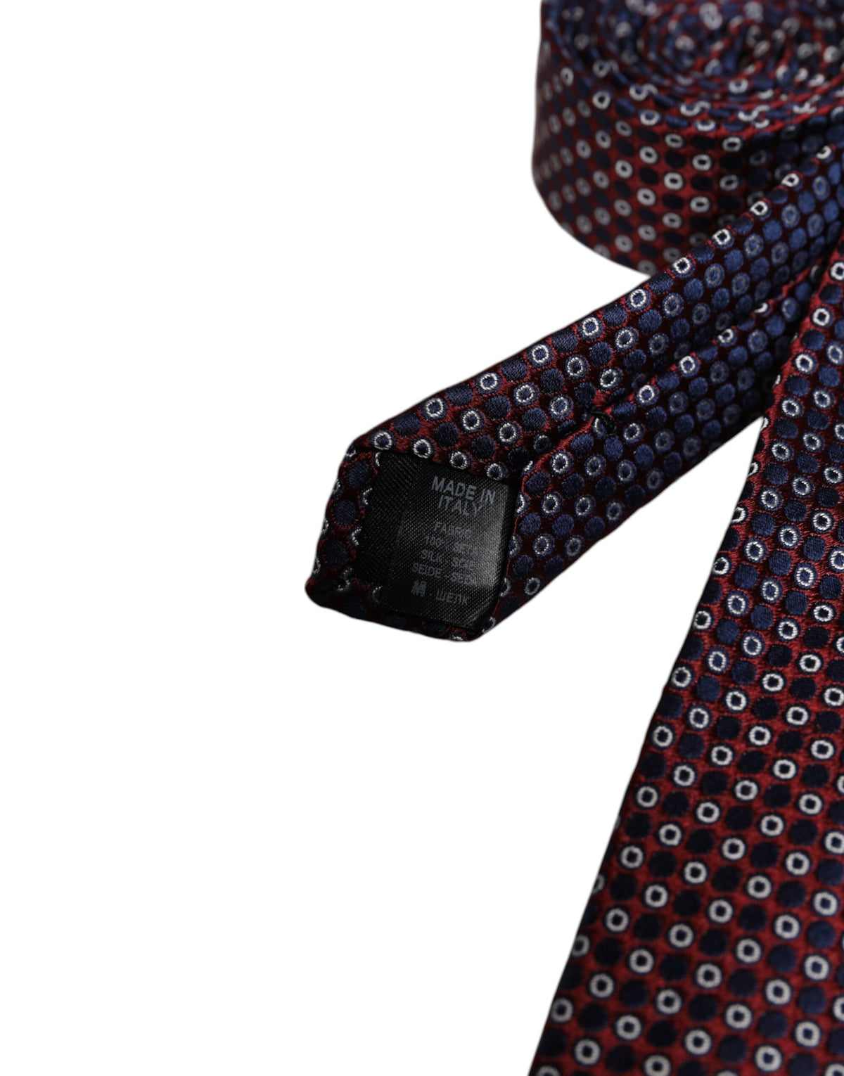 Cravate ajustable en soie Dolce &amp; Gabbana à cercles rouges et bleus