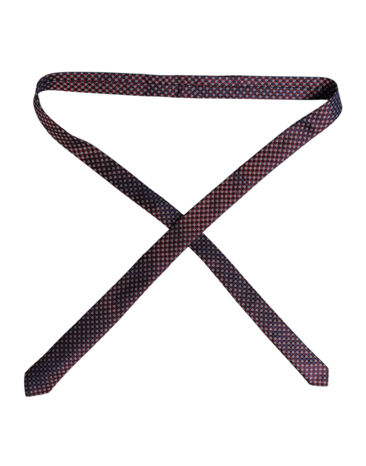 Cravate ajustable en soie Dolce &amp; Gabbana à cercles rouges et bleus