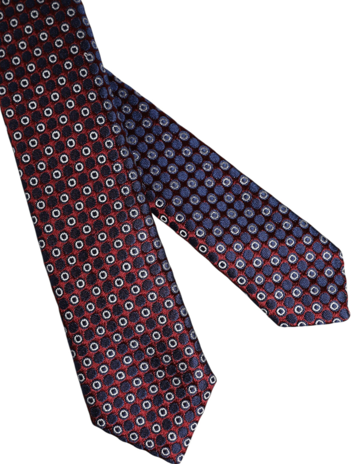 Cravate ajustable en soie Dolce &amp; Gabbana à cercles rouges et bleus