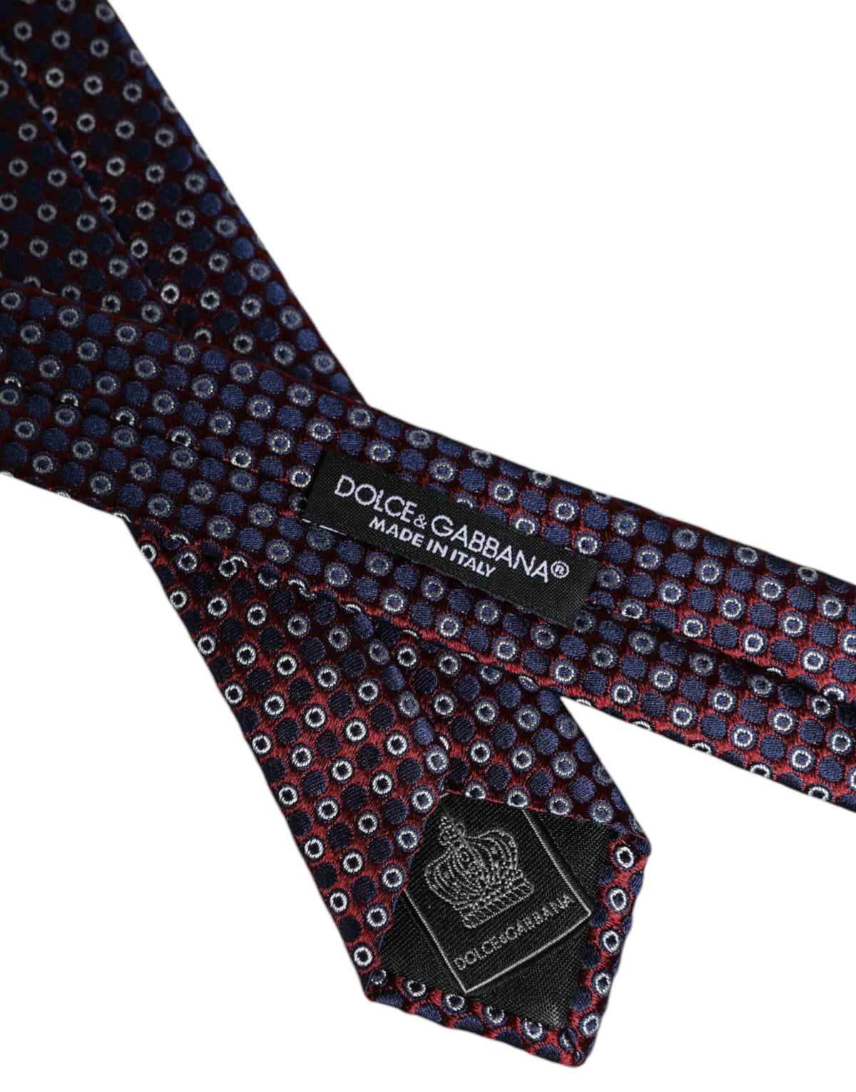 Cravate ajustable en soie Dolce &amp; Gabbana à cercles rouges et bleus