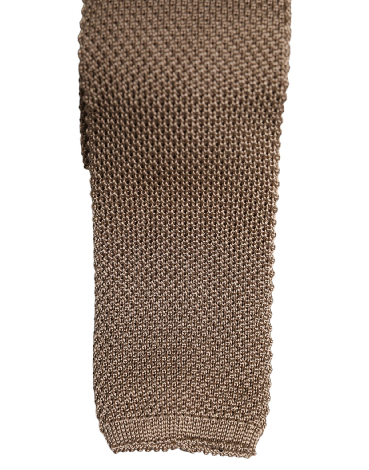 Cravate ajustable en soie marron Dolce &amp; Gabbana