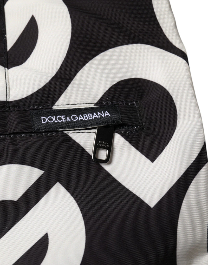 Dolce & Gabbana Logo Beachwear Shorts - Black & White