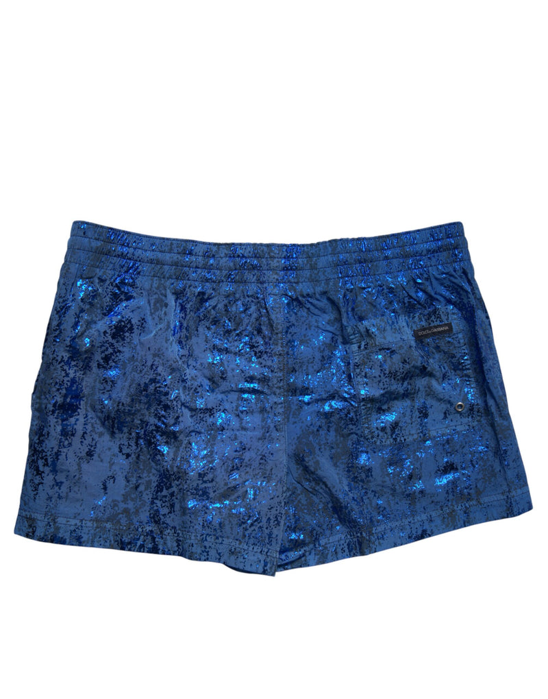Dolce & Gabbana Blue Nylon Beachwear Swim Shorts