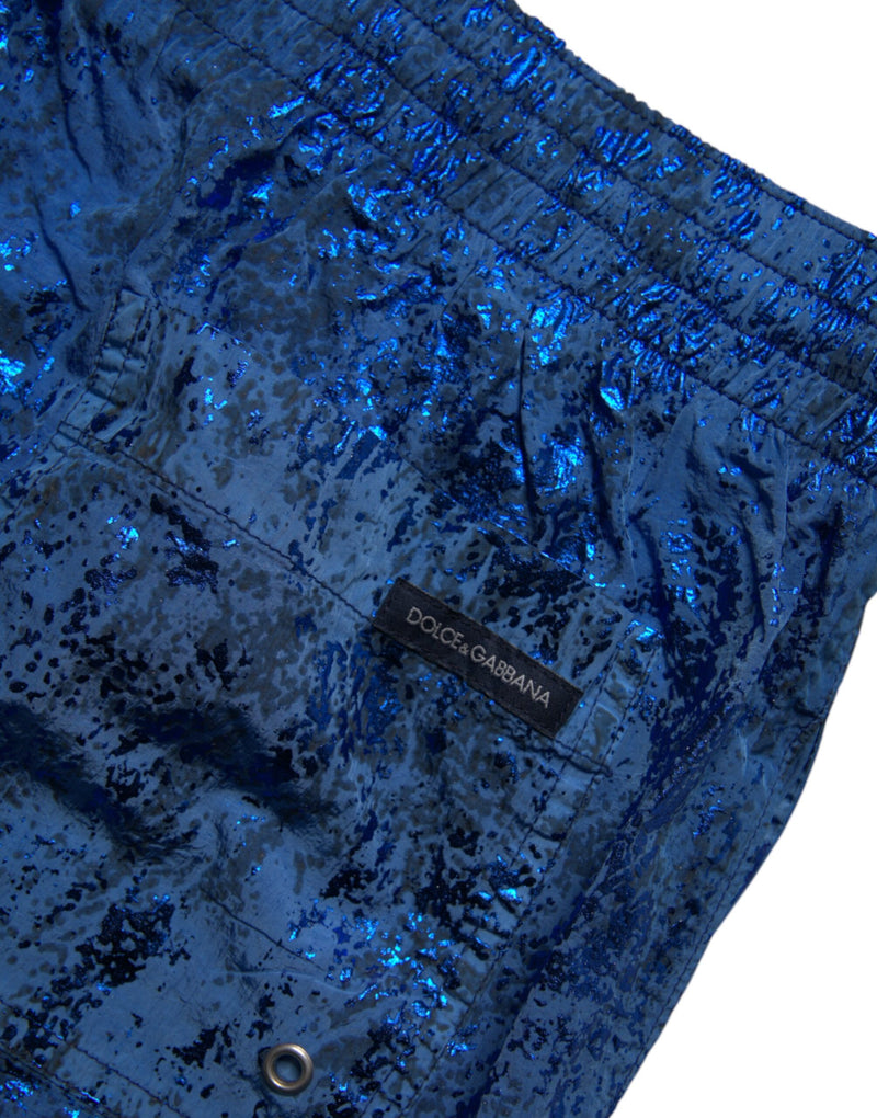 Dolce & Gabbana Blue Nylon Beachwear Swim Shorts