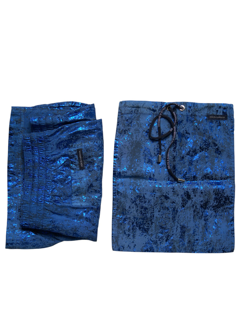 Dolce & Gabbana Blue Nylon Beachwear Swim Shorts
