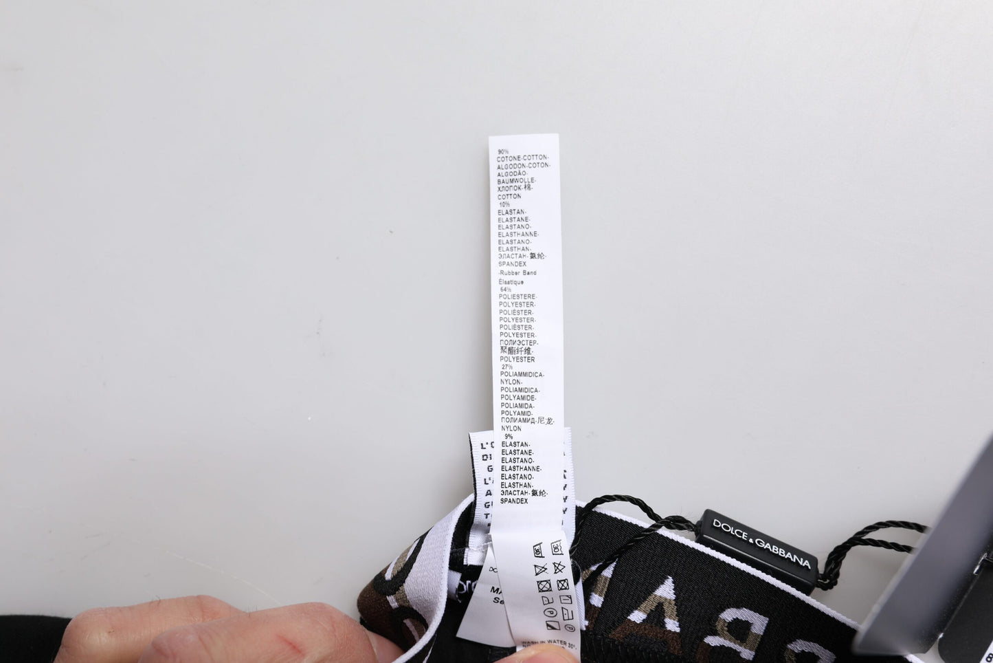 Dolce & Gabbana Black Cotton Stretch Regular Boxer Underwear